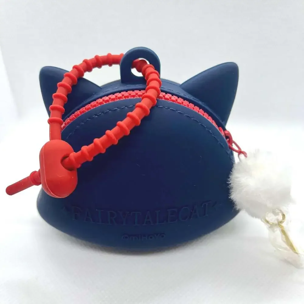 Genshin Impact Wanderer Scaramouche Cat Silicone Pouch Accessories Keychain Char